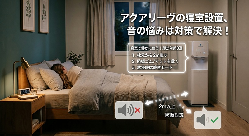 アクアリーヴは寝室でうるさい音の理由と夜も即熟睡できる対策