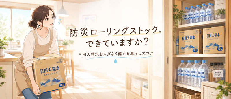 【防災備蓄】停電対策に安心！日田天領水×アクアリーヴで始めるローリングストック